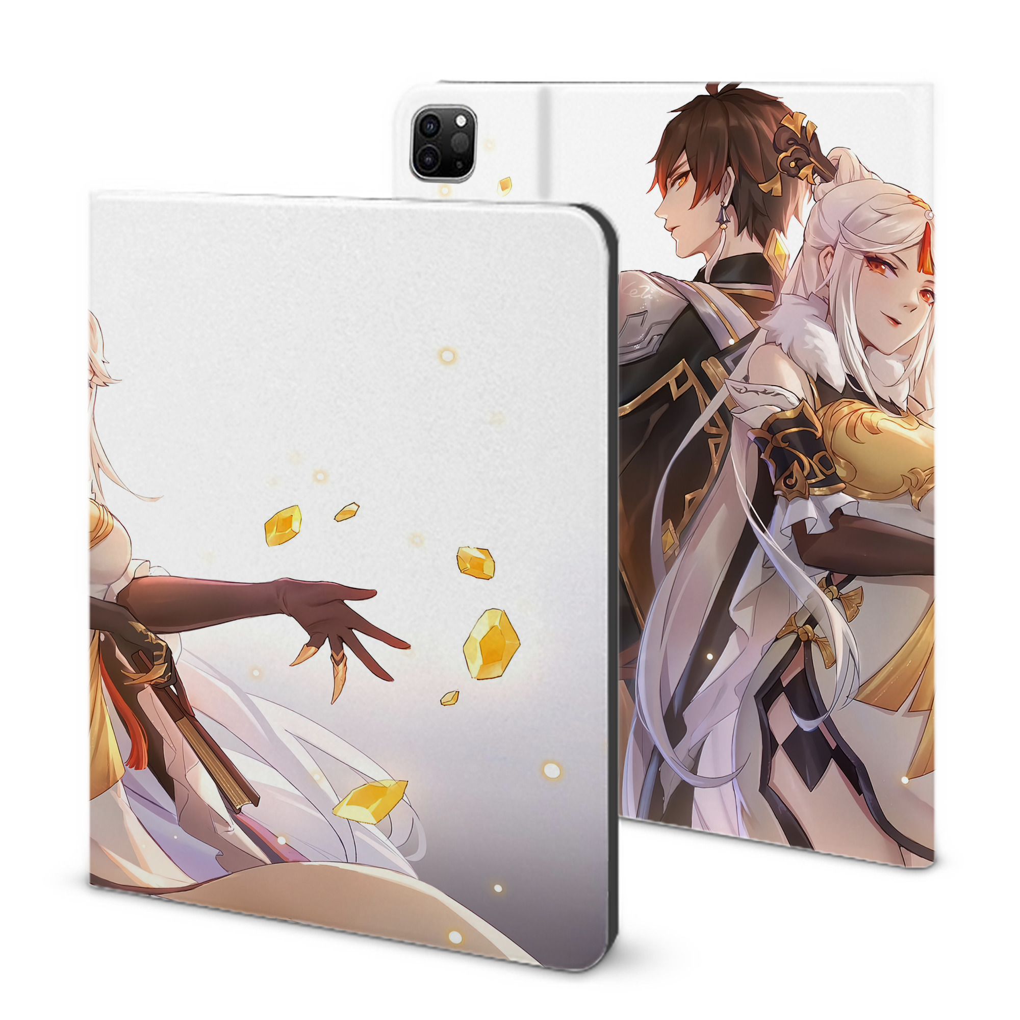 げんし神 genshin IPad ケース ブック型 PUレザー TPU 耐衝撃 軽量 薄型 ペン収納なし 全面保護 IPad 各モデル対応
